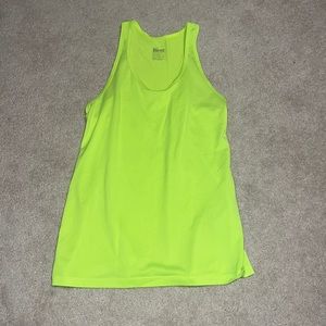 Nike dry fit neon yellow tank top. Size medium